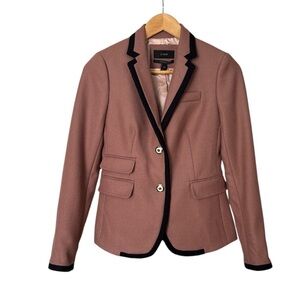 J. Crew Rose Blazer with Black Trim